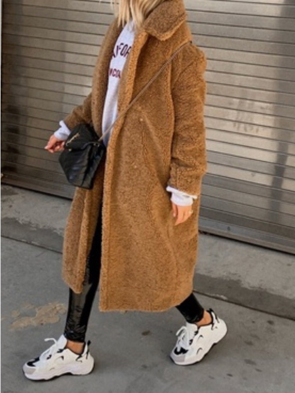 H&M | Cozy Women’s Teddy Coat in Camel